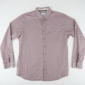 Brax Feel Good Cosy Light Flannel Button Up‎ Shirt Mens Large Red